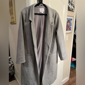 Grey Wool Women’s LongLine Winter Coat - Old Navy